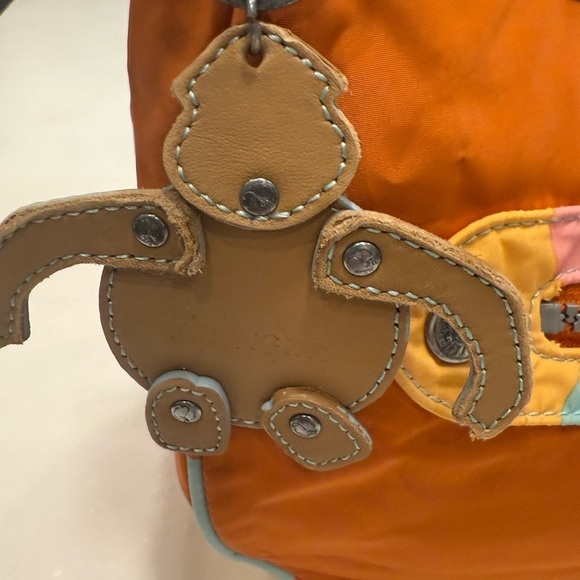 Kipling Nylon Hobo Women’s Orange Shoulder Bag With Monkey Adjustable Strap - Picture 11 of 16